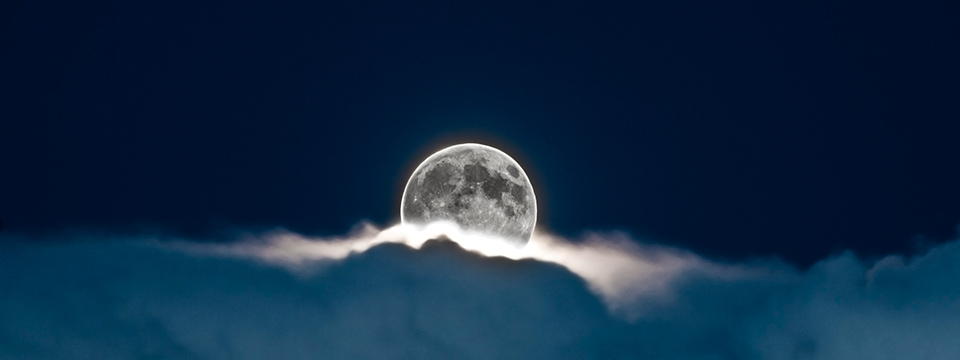 glowing full moon